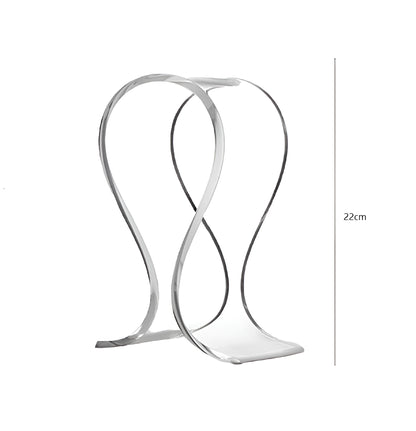 Modern metal chair with a white background