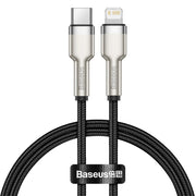 Baseus Cafule Series Metal Data Cable Type-C to iP PD 20W 0.25m On White Background
