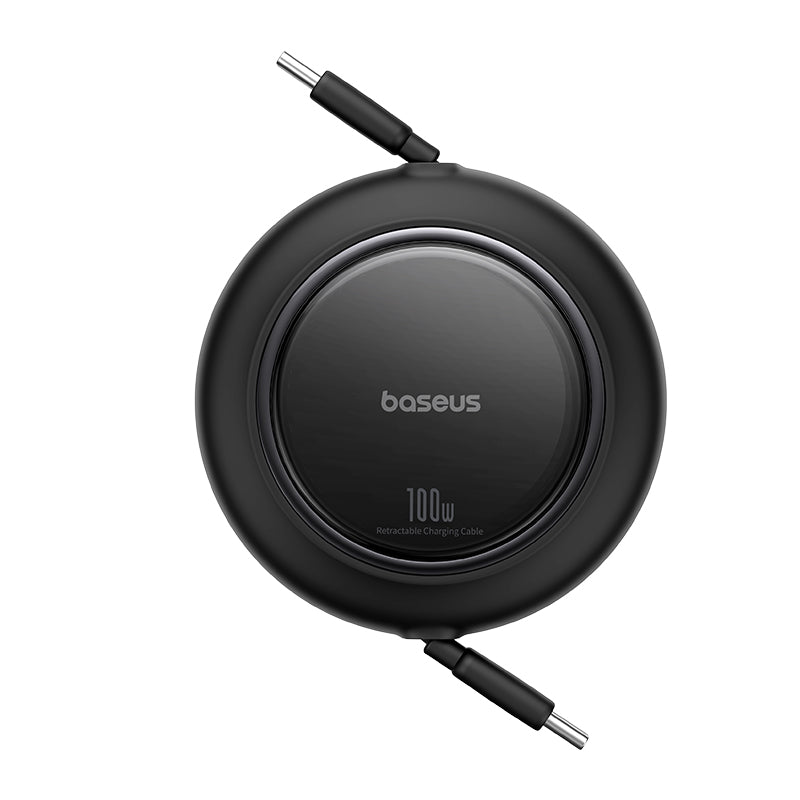 Baseus_Free2Draw_Mini_Retractable_USB-C_Cable_100W_Cluster_Black_1_On_White_Background