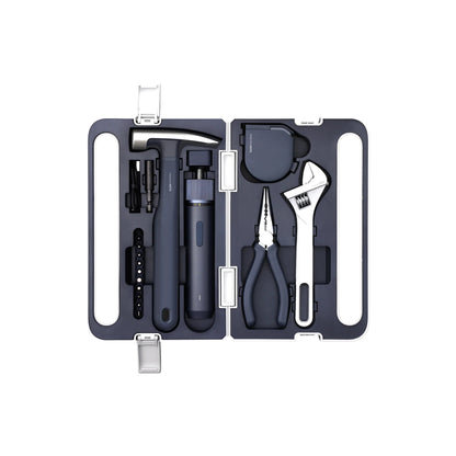 HOTO 3.6V Screwdriver Tool Set, Set of tools in a black case on a white background