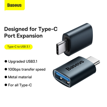 Baseus Ingenuity Series Mini OTG Adaptor Type C to USB-A 3.1 Blue 10bps transfer speed
