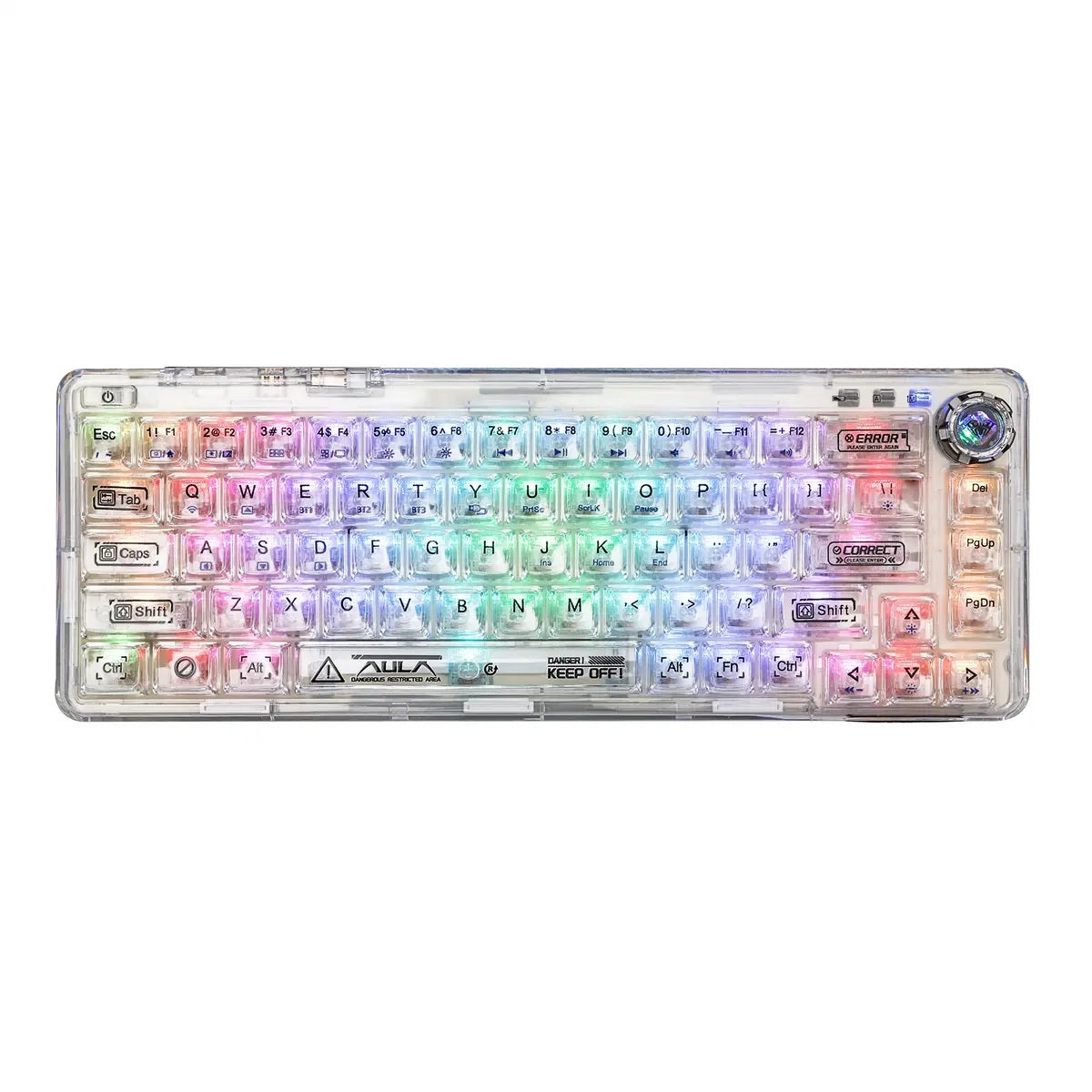 Aula F68 Transparent Wireless Mechanical Keyboard