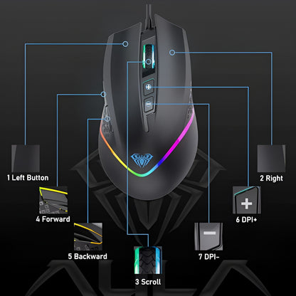 Aula Wind F805 Gaming Mouse