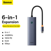 Baseus 6-in-1 Ultrajoy Series 6 Port Hub Type-C Docking Station 4