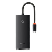 Baseus Lite Series 4-Port USB-A HUB Adapter (USB-A to USB-A 3.0 x4) - 25cm Black 1