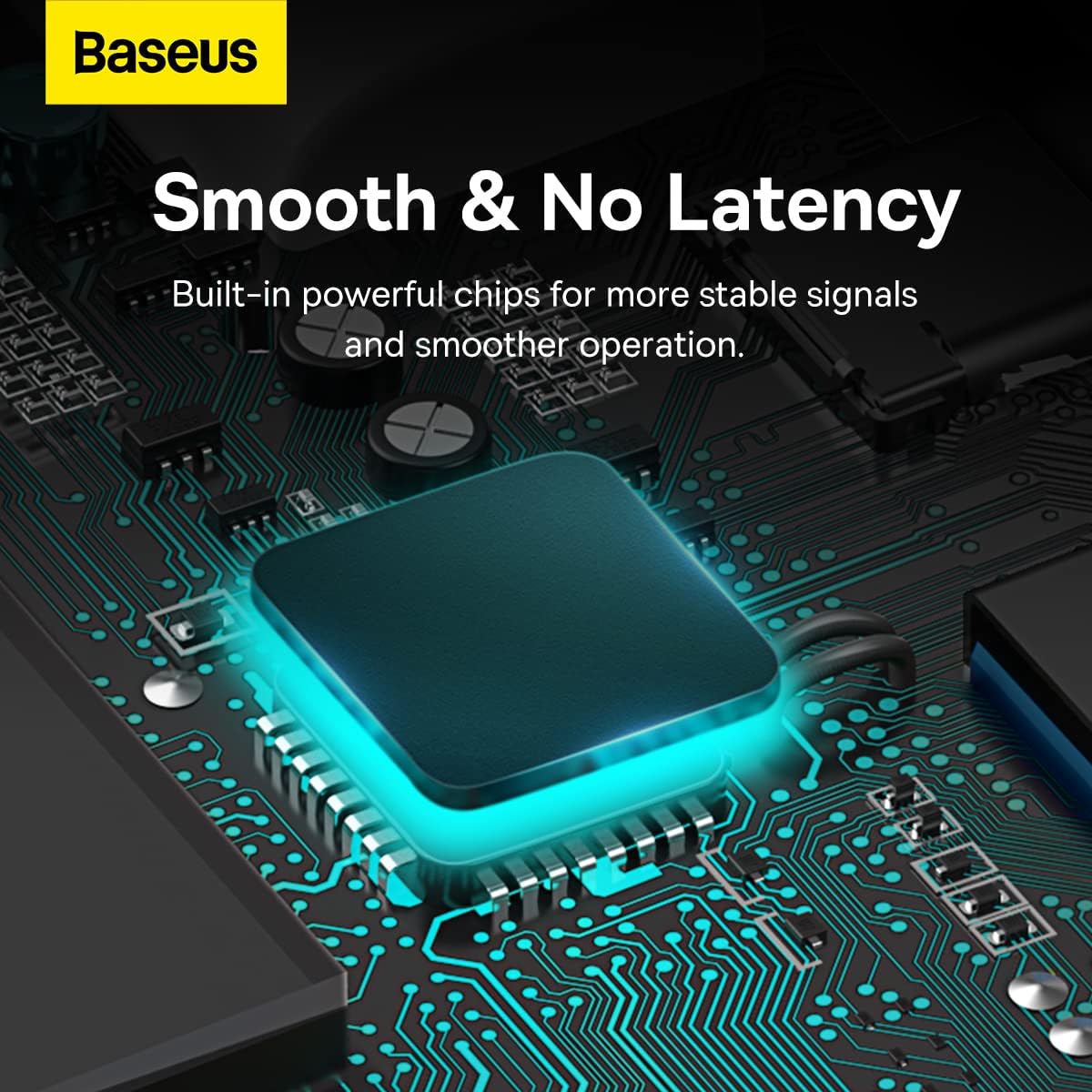 Baseus Lite Series 4-Port USB-A HUB Adapter (USB-A to USB-A 3.0 x4) - 25cm White 7