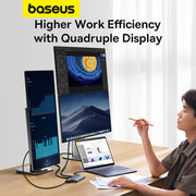 Baseus PortalJoy Series 13-Port Quadruple Display HUB 6