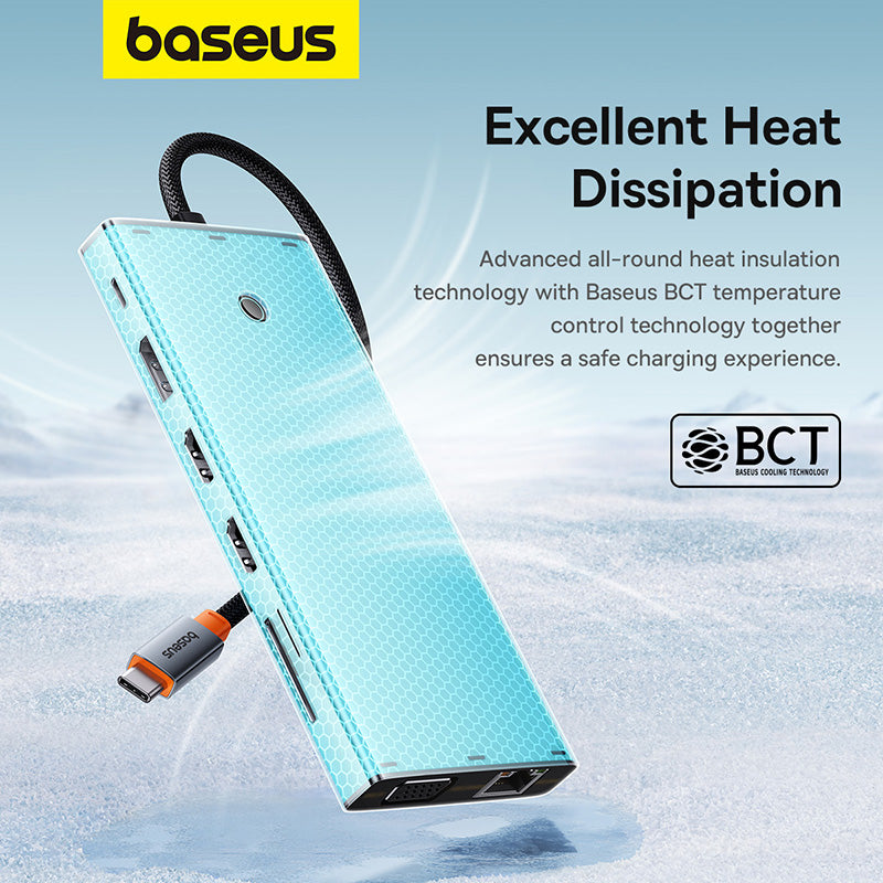Baseus PortalJoy Series 13-Port Quadruple Display HUB 8