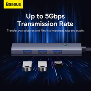 Baseus Ultrajoy Series 4-Port USB 3.0 Smart HUB 5