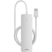 Baseus Ultrajoy Series 4-in-1 Hub Adapter (100cm Cable) - with 4x USB 3.0 ports White 1