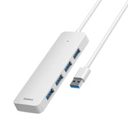 Baseus Ultrajoy Series 4-in-1 Hub Adapter (100cm Cable) - with 4x USB 3.0 ports White 2