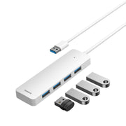 Baseus Ultrajoy Series 4-in-1 Hub Adapter (100cm Cable) - with 4x USB 3.0 ports White 3