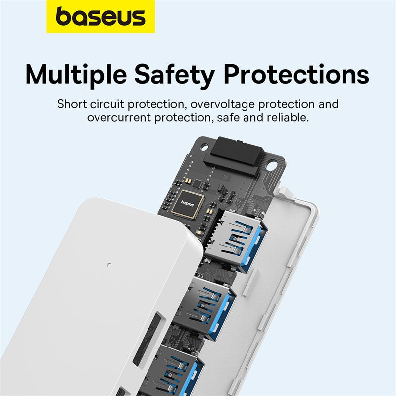 Baseus Ultrajoy Series 4-in-1 Hub Adapter (100cm Cable) - with 4x USB 3.0 ports White 8