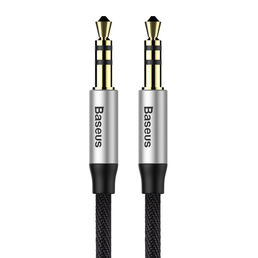 Baseus Yiven Audio Cable (Male to Male)M30 1m Silver + Black On white background