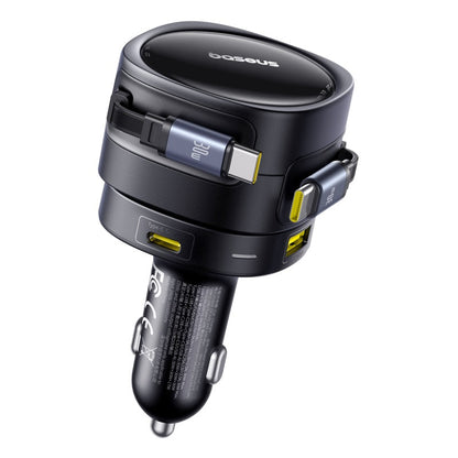 Baseus car charger with multiple ports on a white background