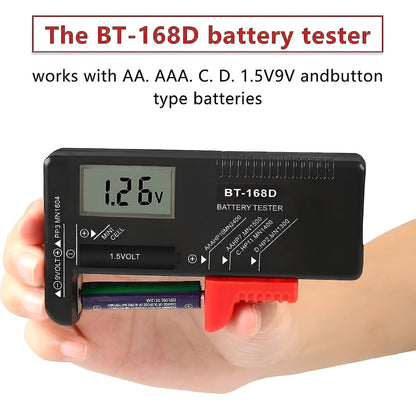 Digital Battery Tester Volt Checker for 9V 1.5V & AA AAA Cell
