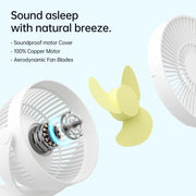 Jisulife Life1 Plus Clip Fan Rechargeable Portable 4000mAh has sound proof motor cover with 100% copper motor