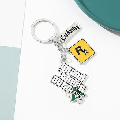 Grand Theft Auto Five Los Santos Rockstar Keychain