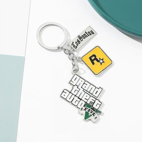 Grand Theft Auto Five Los Santos Rockstar Keychain