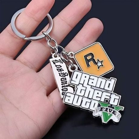 Grand Theft Auto Five Los Santos Rockstar Keychain