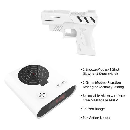 Gun & Target Alarm Clock – Gadget Time