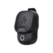 HAKII Boulder Clip-On Wearable Bluetooth Speaker, Black electronic device with 'HAKII' branding on a white background