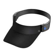 HAKII MIXV Smart Bluetooth Visor Headphones - Black, Black visor with electronic components on a white background