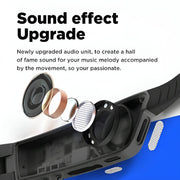 HAKII Wind II Bluetooth Cycling Glasses, Sound effect upgrade for electronic device with text on a white background