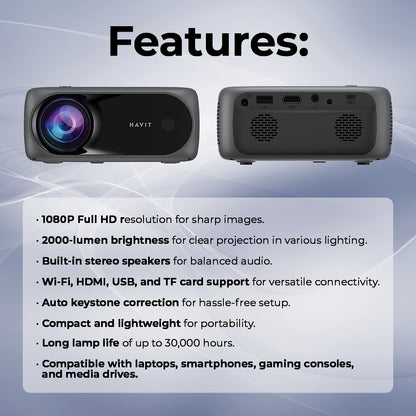 HAVIT PJ221-EU Smart Projector