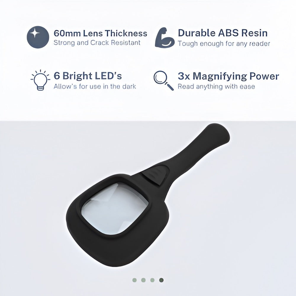 Handheld Magnifying Glass with 3x Magnification and 6 LED Lights 4