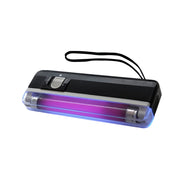 Handheld UV Blacklight for Security Document Authentication. background white