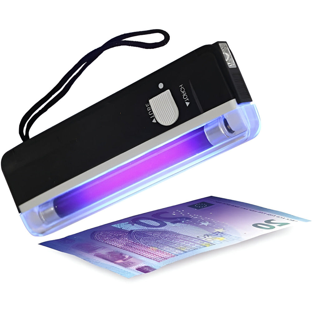 Handheld UV Blacklight for Security Document Authentication with Bank note