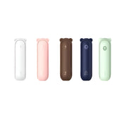 Jisulife Life8 3-in-1 Portable Fan Power Bank Torch USB-C Five colorful phone cases with different designs on a white background