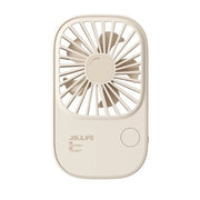 Jisulife Life2 Handheld Fan 2000mAh Portable Desktop USB-C Beige handheld fan with 'JISULIFE' branding on a white background