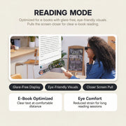 Rokid Station 2 Spatial Computing Hub (3‑Screen AR, Snapdragon 6 Gen 1, 5000mAh) Advertisement for reading mode on a computer screen with text and images.