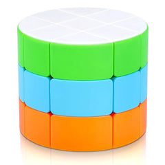 Kids Educational Muscle Memory and Colourful Fun Cylinder 3x3 Speed Cube