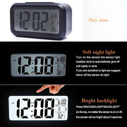 CD Digital Alarm Clock with Intelligent Blue Backlight and Adjustable Snooze 4