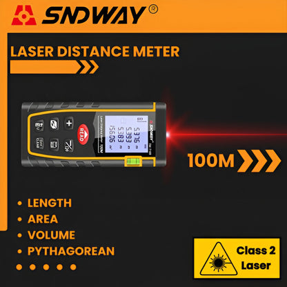 Laser Distance Meter with LCD Display 100M