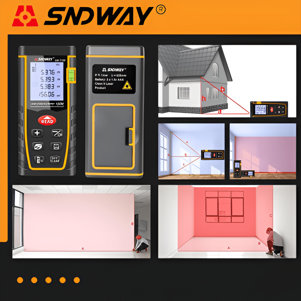 Laser Distance Meter with LCD Display 100M