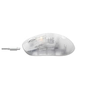 White gaming mouse on a white background