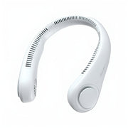 Jisulife Life3 Bladeless Neck Fan 4000mAh Hands-Free Cooling White neck fan on a white background