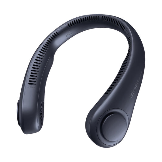 Black neckband with microphone on a white background