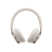 White headphones on a white background