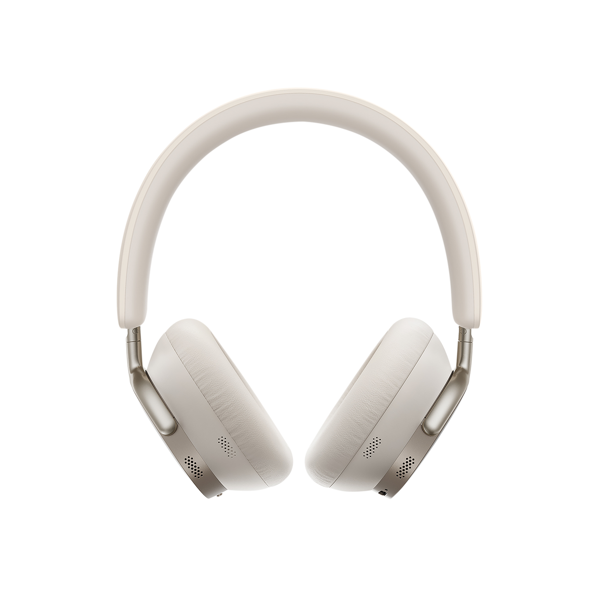 White headphones on a white background