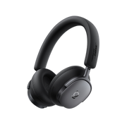 Black over-ear headphones on a white background