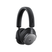 Black Bose headphones on a white background