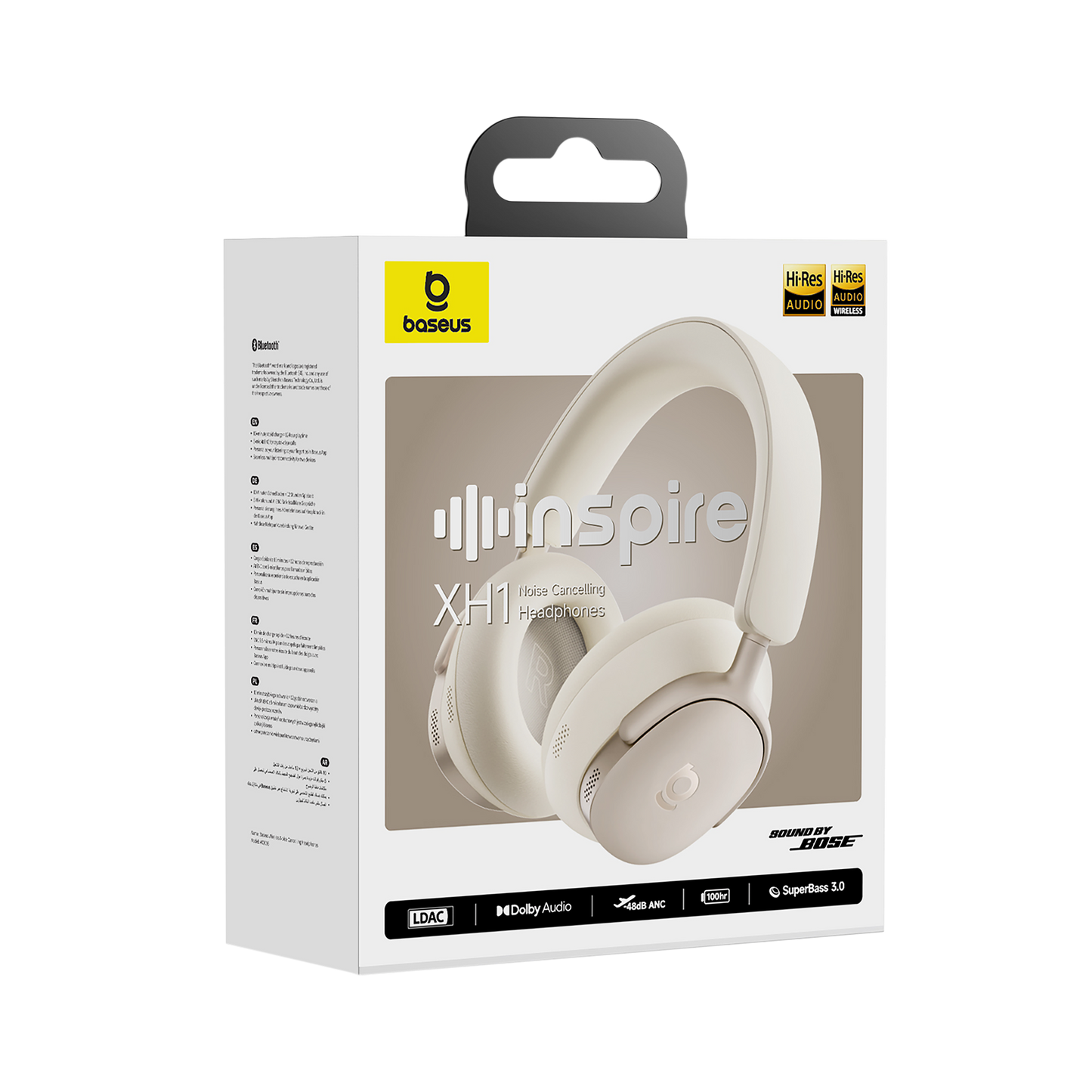Baseus Inspire XH1 headphones packaging on a white background