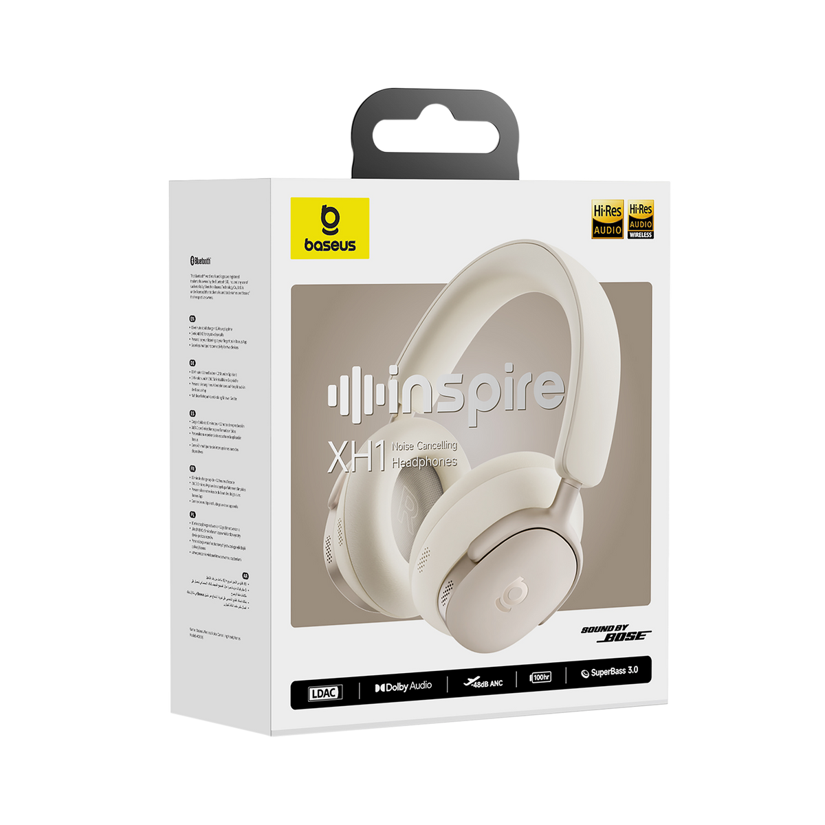 Baseus Inspire XH1 headphones packaging on a white background