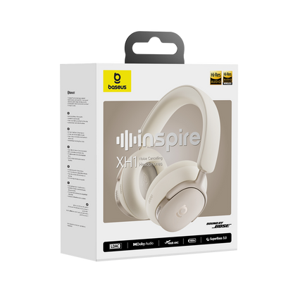 Baseus Inspire XH1 headphones packaging on a white background