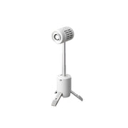 White portable air purifier on a white background
